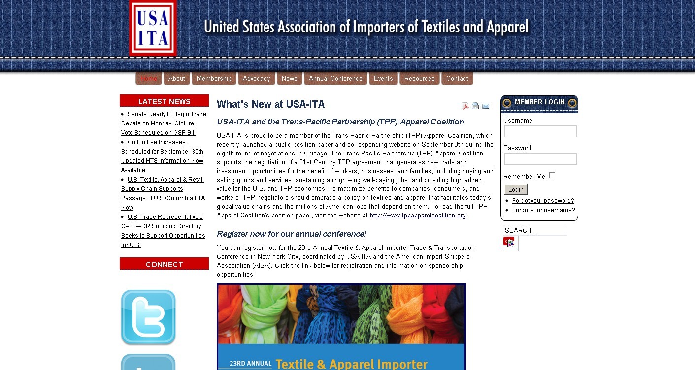 美国纺织品和服装进口商协会USA - ITA