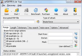 Advanced PDF Password Recovery